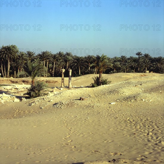 Saqqarah, Pyramide d’Ounas, vestige du temple bas