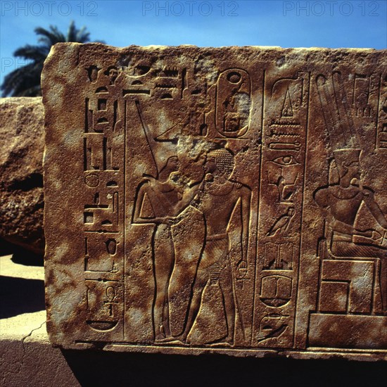 Karnak, Temple d’Amon-Rê, bloc de la chapelle d’Hatshepsout