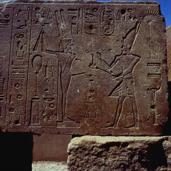 Karnak, Temple d’Amon-Rê, bloc de la chapelle d’Hatshepsout