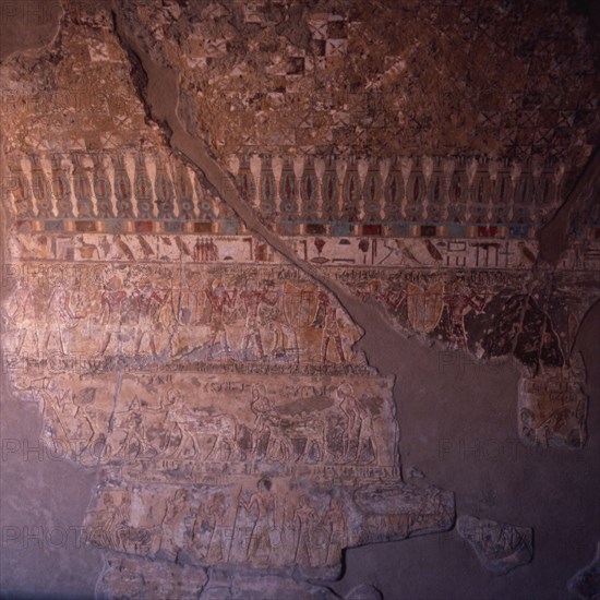 El Kab, Tomb of Paheri, scenes of inventorying agricultural products