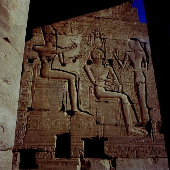 Ramesseum, Temple of Ramses II, west wall of the hypostyle hall