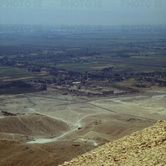 Medinet Habu, Temple of Medinet Habu, the temple seen from the Theban mountain