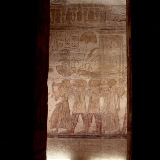 Abu Simbel, Large temple of Ramses II. Pronaos