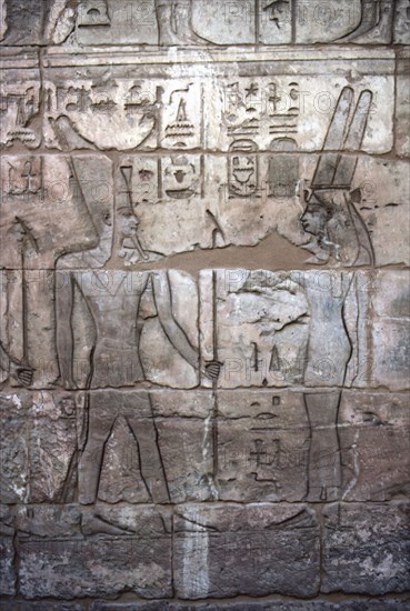 Medinet Habu, Divine female worshipper before the god