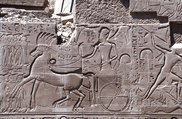 Karnak, mur extérieur de la salle hypostyle, Bataille de Kadesh