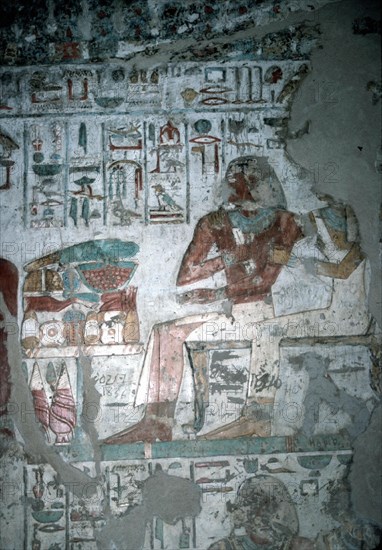 Bas-relief peint dans la Nécropole d'El Kab