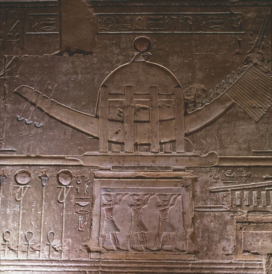 Temple de Deir el-Médineh, Représentation de la barque de Sokaris