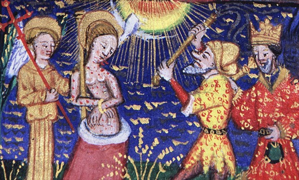 Manuscript of the Rohan-Montauban Hours: Saint Apolline and her martyrdom

Vers 1430-1440