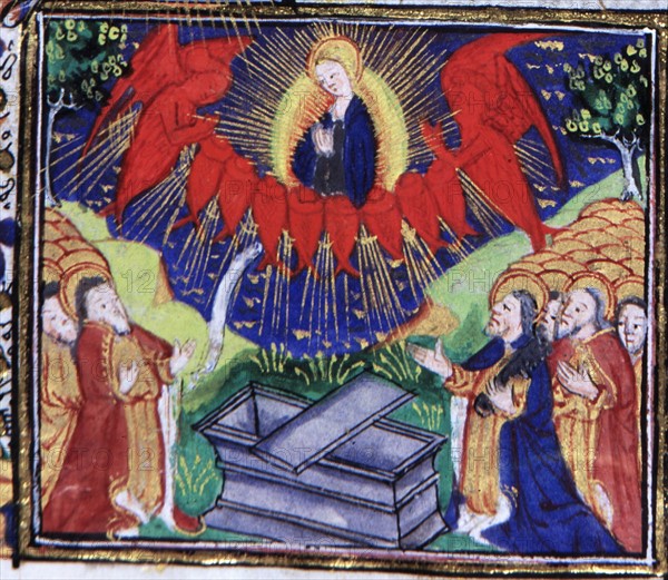 Manuscrit des Heures de Rohan-Montauban : l'Assomption de la Vierge