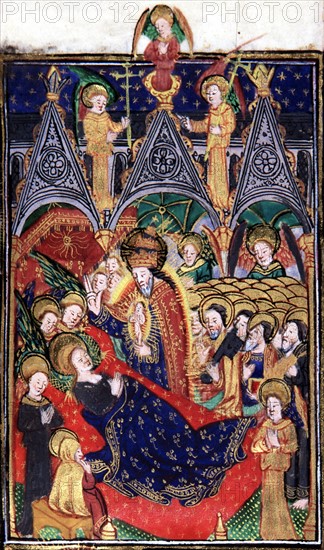 Manuscrit des Heures de Rohan-Montauban : la Dormition de la Vierge