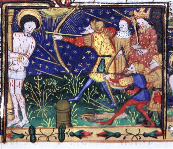 Manuscrit des Heures de Rohan-Montauban : La Flagellation du Christ