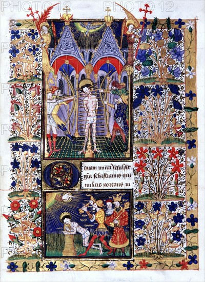 Manuscript of the Hours of Rohan-Montauban : The Flagellation of Christ