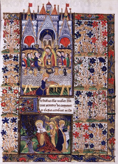 Manuscript of the Hours of Rohan-Montauban : The Last Supper, and the holy women