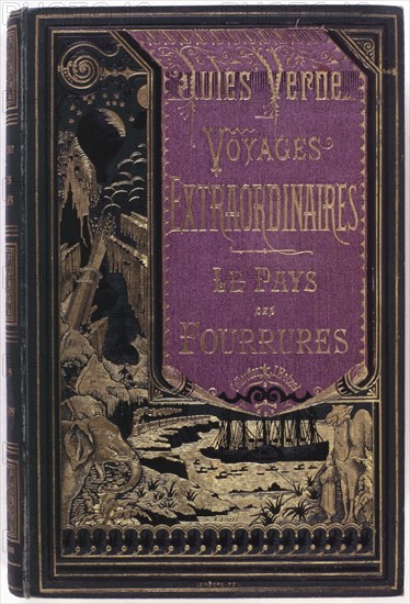 Jules Verne, "Le Pays des fourrures", couverture