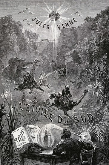 Jules Verne, "L'Etoile du Sud", frontispice