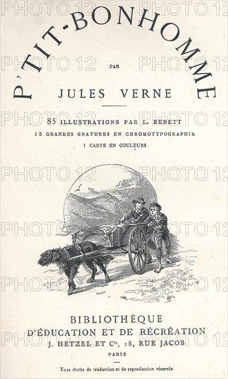 Jules Verne, "P'tit Bonhomme", page de garde
