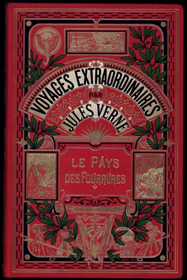 Jules Verne, "Le Pays des fourrures", couverture