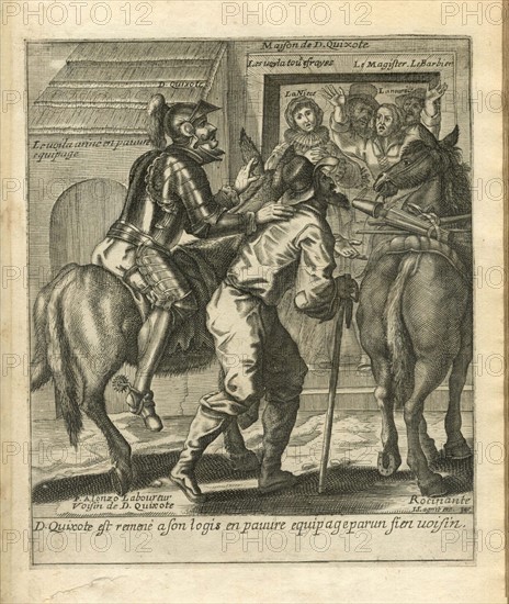 The Adventures of Don Quichotte and Sancho Pansa. Illustration