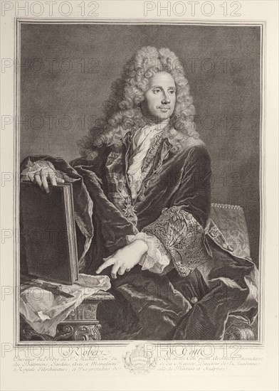 Drevet, (d'après) Rigaud, Robert de Cotte