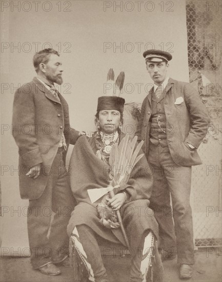 Portrait of 'Red Indian' John Pelcher (left)