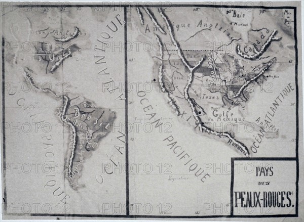 Carte des territoires Peaux-Rouges