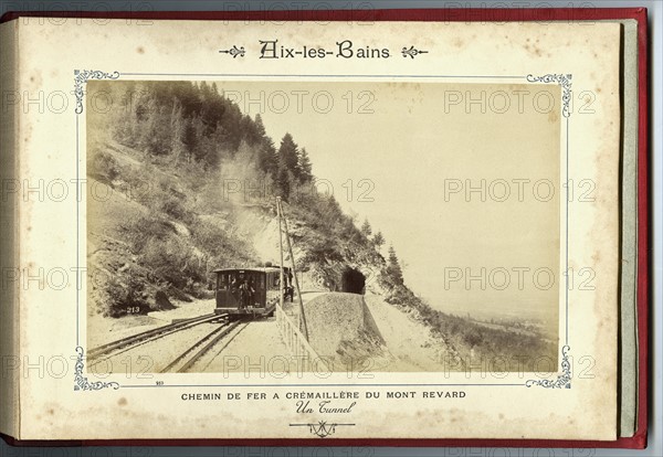 The French city of Aix-les-Bains: rack railway on the Mont Revard