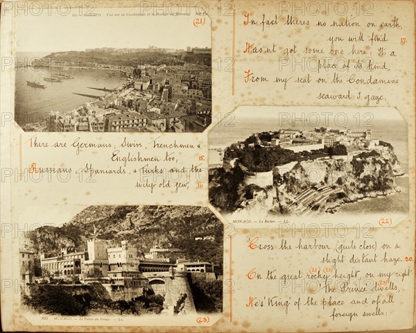 Travel diaries of an English family in Monte Carlo in 1912