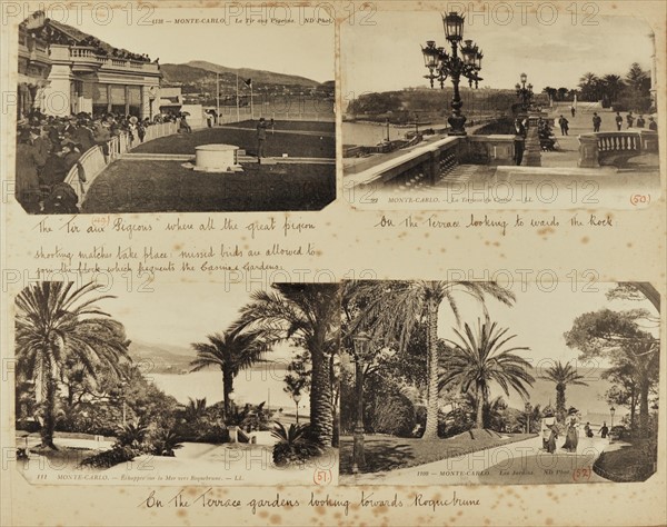 Album de voyage d'une famille anglaise à Monte Carlo en 1912