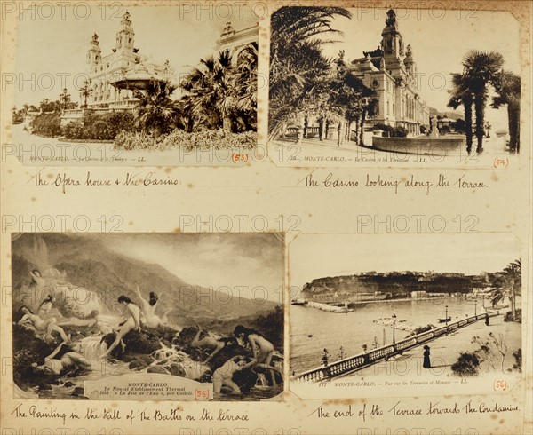 Album de voyage d'une famille anglaise à Monte Carlo en 1912