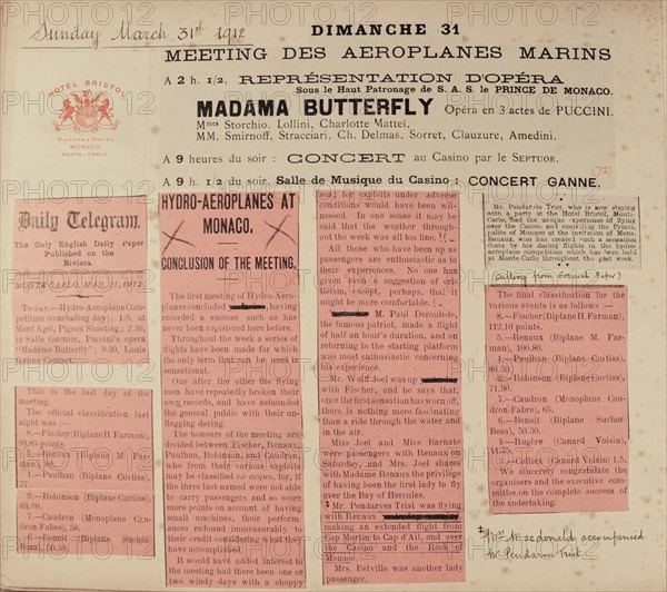 Travel diaries of an English family in Monte Carlo in 1912