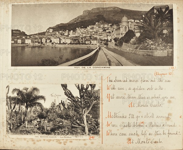 Album de voyage d'une famille anglaise à Monte Carlo en 1912