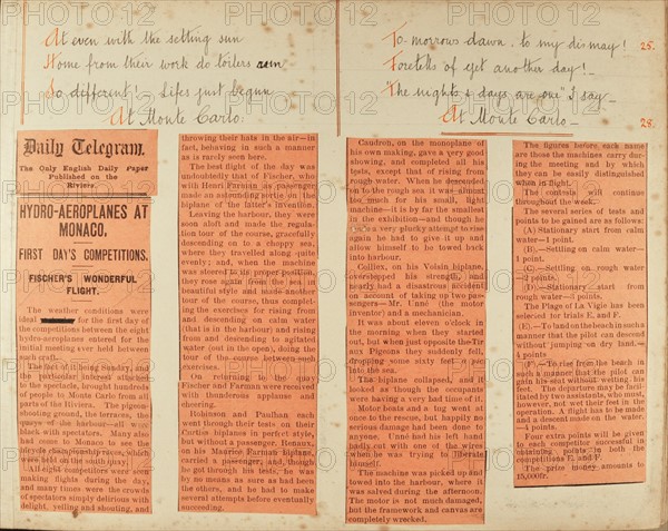 Travel diaries of an English family in Monte Carlo in 1912