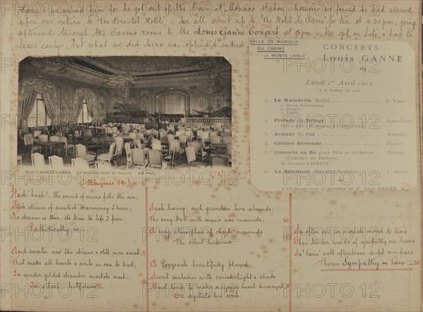 Travel diaries of an English family in Monte Carlo in 1912