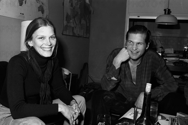 Jeff Bridges, american actor, and newly wed wife Susan Geston, 1978