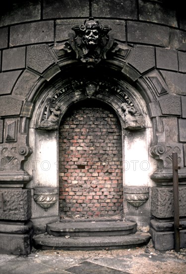 Post-war ruins in Dresden, 1982