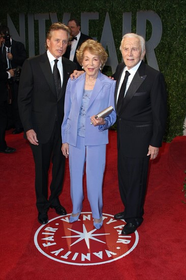 Michael Douglas, Anne Buydens, Kirk Douglas