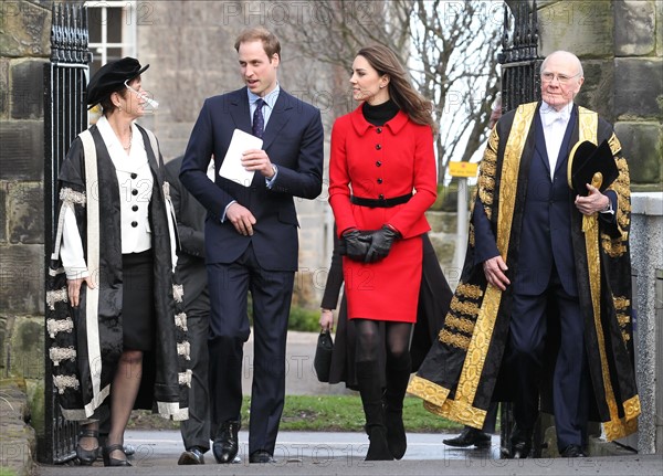 PRINCE WILLIAM & KATE MIDDLETON VISIT THE UNIVERSITY OF ST ANDREWS