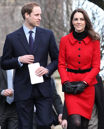 PRINCE WILLIAM & KATE MIDDLETON VISIT THE UNIVERSITY OF ST ANDREWS