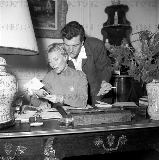 Michèle Morgan and Henri Vidal