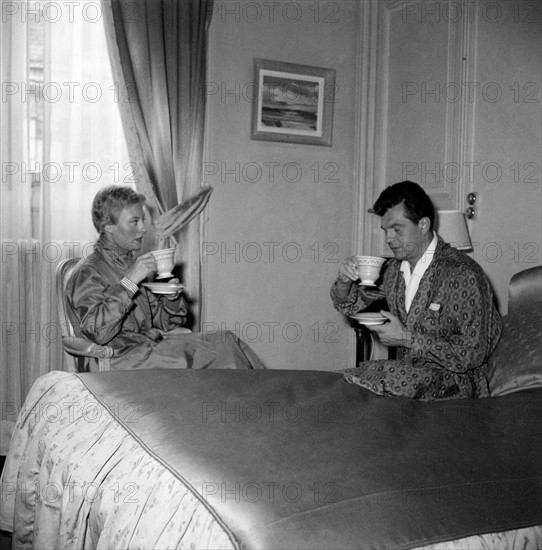 Michèle Morgan and Henri Vidal