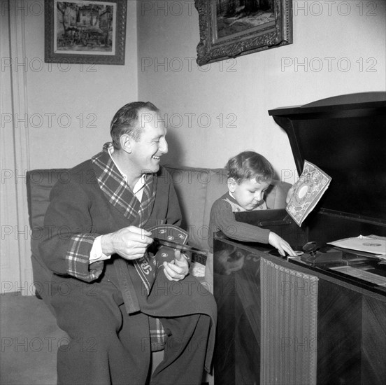 Bourvil et son fils Dominique