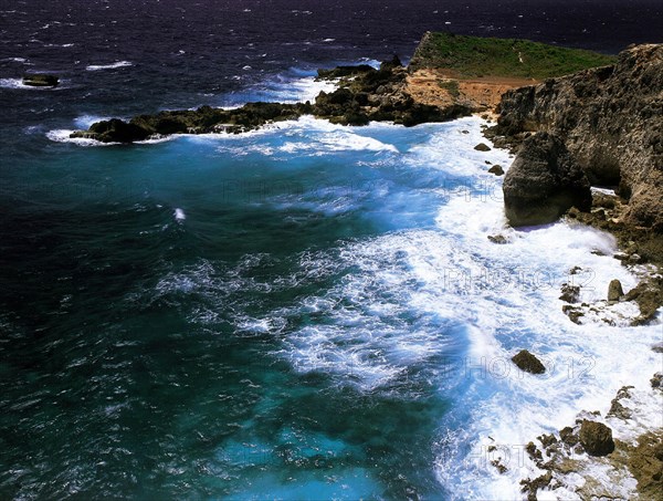 Vue du morne Pavillon sur la pointe du Souffleur