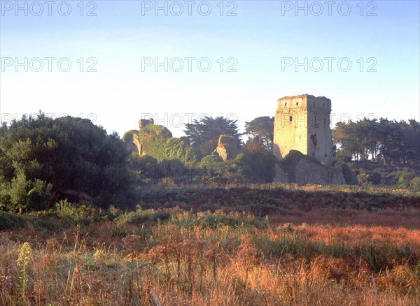 Southerly view from the D2A road: the Castel