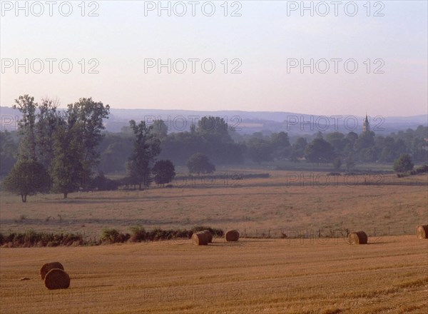 Vue de la D958, au niveau de la Charrière, en direction du sud-est