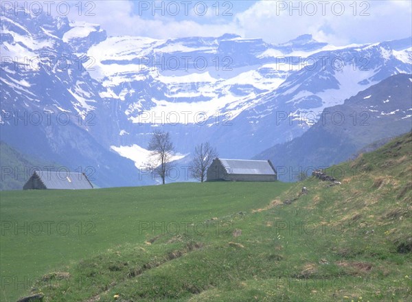 View from the Saugué plateau towards the Cirque de Gavarnie