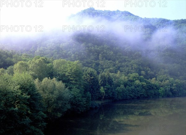 Vue du pont de la D1 en direction des vallons des Dames de Meuse