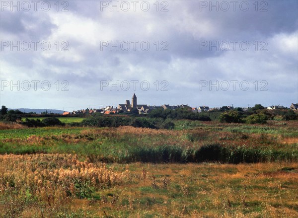 Basse Normandie : Pointe de Barfleur, vue du GR 223, au niveau de Fligard