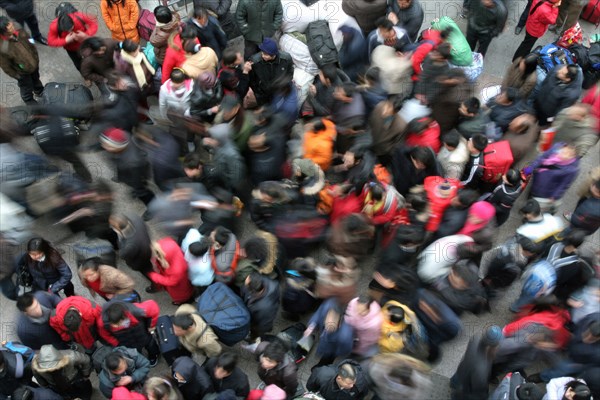 Migration de la population chinois à l'occasion de la fête du printemps