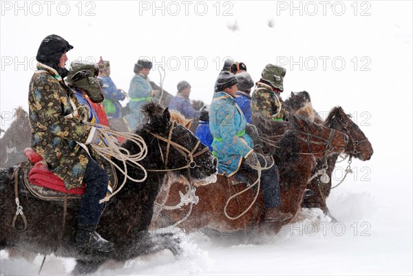 Village Hemu (Chine) pendant le festival de la neige, organisé à l'occasion du Nouvel an 2008