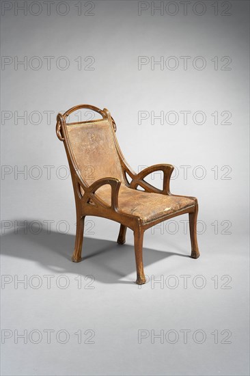 Gaillard, All-wood mahogany armchair